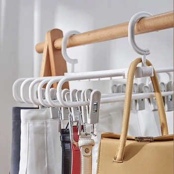 

Multi-layer Drying Rack Magic Hanging Clothes Pant Hanger Rack Multifunction