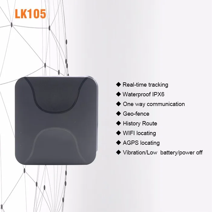 Персональный gps трекер LK105 анти-потеря gps локатор для детей с 1400mAH несколькими режимами работы Wifi LBS gps определение местоположения