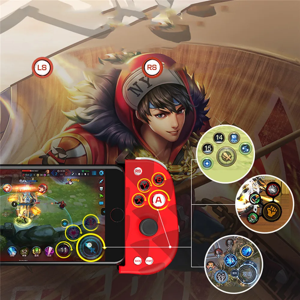  PUBG Mobile Portable Wireless Gamepad Stretching Bluetooth Gamepad Controller for iOS/Android Phone