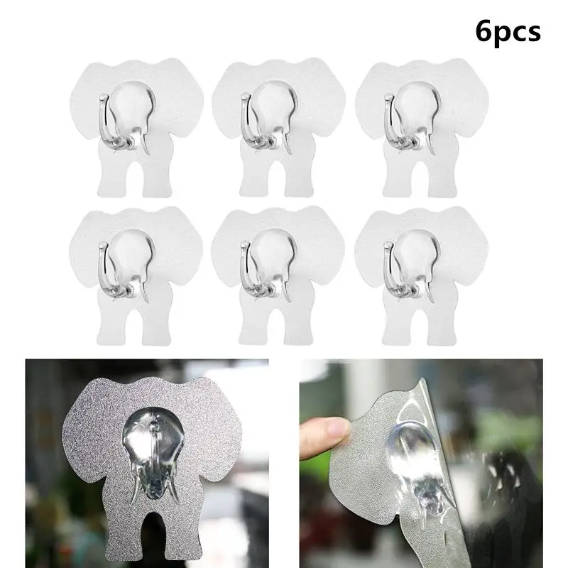 

6pcs Strong Transparent Self Adhesive Door Wall Hangers Suction Cup Sucker Wall Hooks Hanger for Kitchen Bathroom Accessories