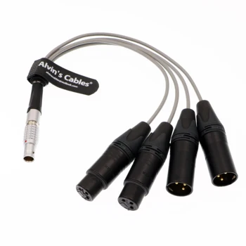 

Alvin's Cables Breakout Audio Input Output Cable for Atomos Shogun Monitor Recorder 10 Pin Male to 4 XLR 3 Pin