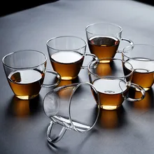 6 шт., 50 мл-150 мл, стеклянная чашка с двойной изоляцией, эспрессо, кофейная чашка, Термостойкое стекло, кунг-фу, чайный набор, чайная чашка