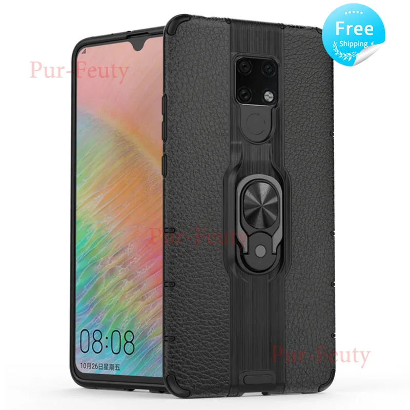 Case On The For Huawei Mate 20X EVR-L29 Mate20X Armor Soft Silicone Bumper Magnetic Ring Armor Case For Huawei Mate 20X EVR AL00