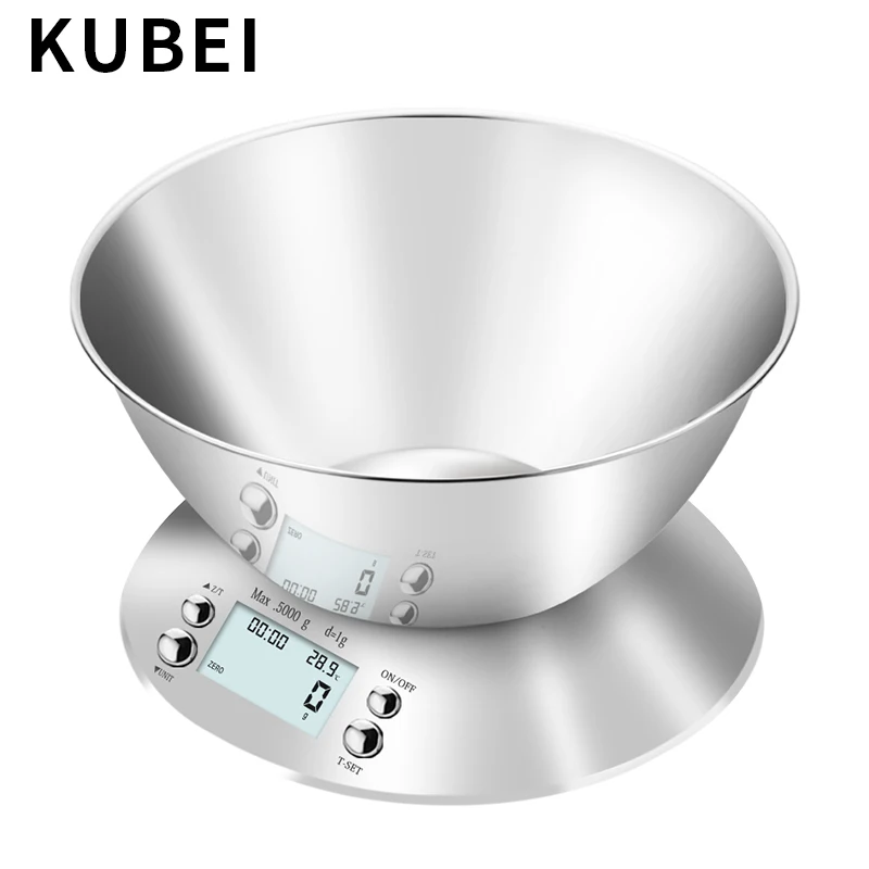 Кухонные весы KUBEI, 5 кг, кухонные аксессуары, электронные кухонные весы, весы для еды, кухонные аксессуары, точный баланс - Цвет: 5kg-1g