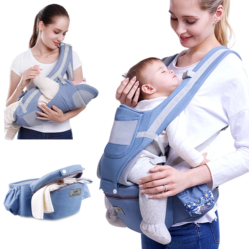 

0-48M Ergonomic Baby Carrier Infant Baby Hipseat Carrier Front Facing Ergonomic Kangaroo Baby Wrap Sling for Baby Travel
