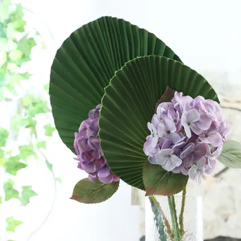 

PU Simulation palm Leaf ,Artifical tropical palm leaf, DIY home party decor green plant , Flower art design.
