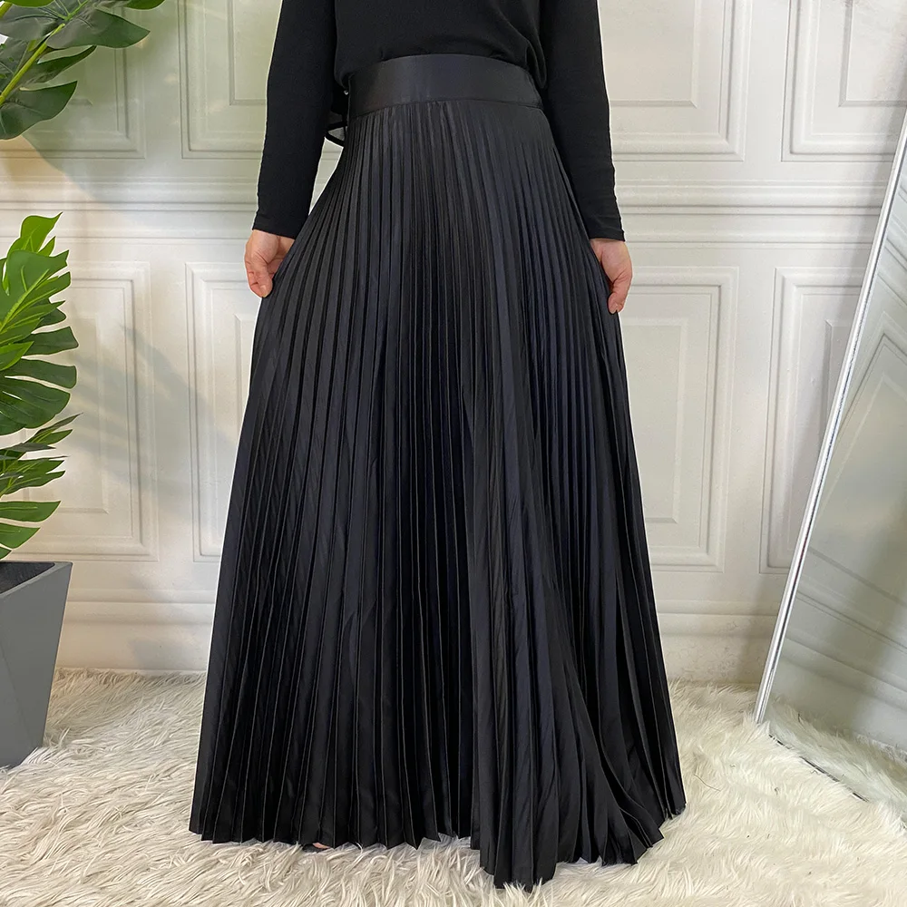 Pleated Chiffon Maxi Skirt - Black - ShopperBoard