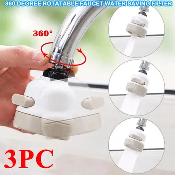 

1PC 360 Degree Universal Kitchen Rotatable Faucet Water Saving Filter Sprayer Water Filter Diffuser Connector 3 switching Modes