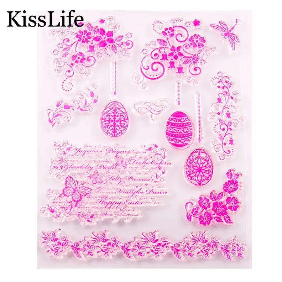 

2019 New Beautiful Flower Leaves Lantern Letters Clear Stamps for Scrapbooking Card Making Christmas Rubber Stamps