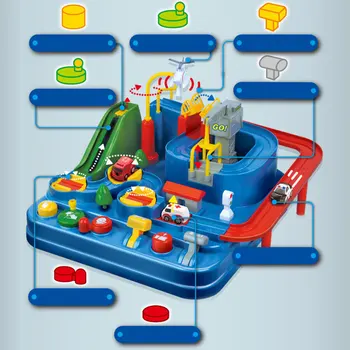 

Small Train Track Big Adventure Suit Car Big Adventure Children'S Puzzle Parent-Child Exchange Interactive Toy