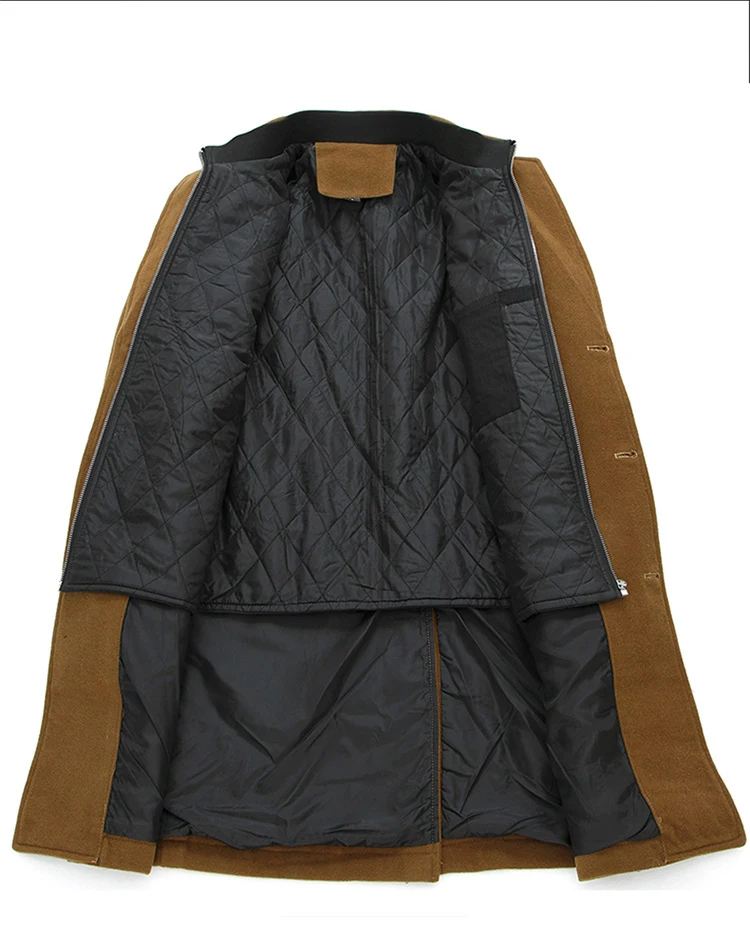 Пальто мужское шерстяное длинное ветровка пальто для мужчин 6xl 7xl KJ261 большие