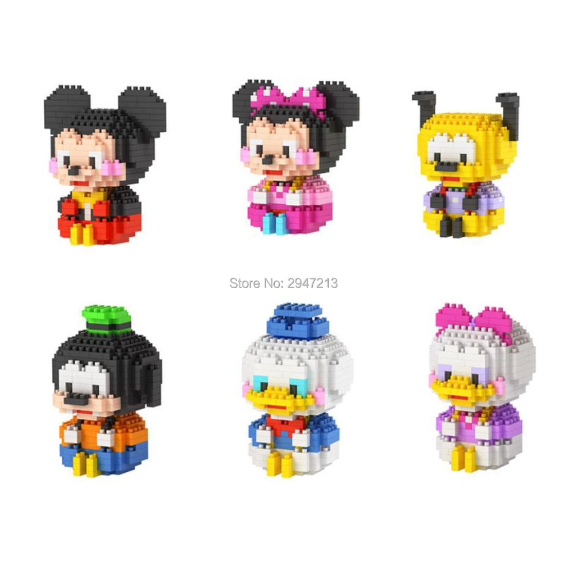 

hot LegoINGlys classic mouse duck Mickey minnie Pluto Donald Duck Goofy model mini micro diamond blocks nano bricks toys gift