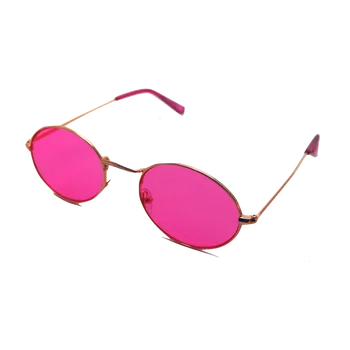 

Sunglasses Hippie Retro Oval Man Woman UV 400 pink