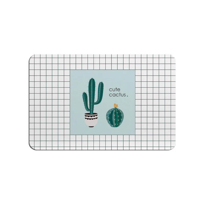 4 LISM Quick-drying cactus diatom mud mat durable quick-drying absorbent bathroom carpet non-slip diatom carpet - Цвет: 4