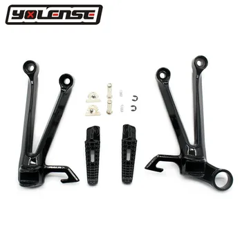 

1Set Aluminum Motorcycle Rear Foot ATV Motocross Motorbike Accessories Black/Chrome For Suzuki GSXR1000 2005-2006 05 06