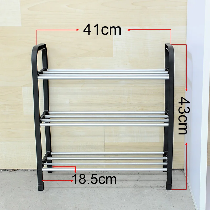  3 Tier Plastic Shoe Rack Storage Organizer Stand Holder Black Household door closet shoe rack porta