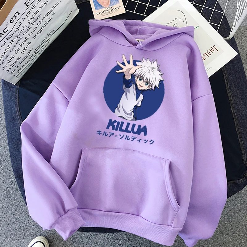 Anime Womens Crop Top Sweatshirts Kulolo Hunter Pullover Hooded Outwear 