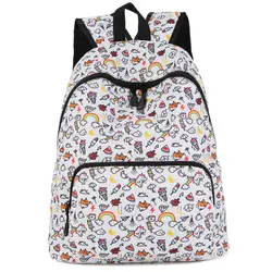 Ougger большой Повседневный женский рюкзак для путешествий женский школьный Белый Нейлоновый высококачественный элегантный дизайн с