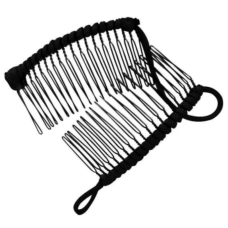 Винтажная Повседневная винтажная расческа для волос, заколки для волос, однотонные 20-30 зубьев, гребень для волос, женские аксессуары для волос - Цвет: Черный