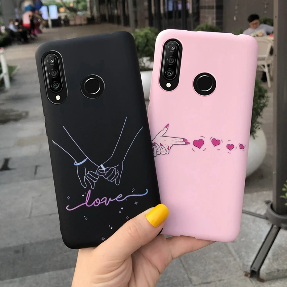 Чехол для Huawei P8 P9 P10 P20 P30 Lite 2017 Mate 10 20 30 P Smart 2019 Z милый чехол с кошкой и сердечком Honor 8