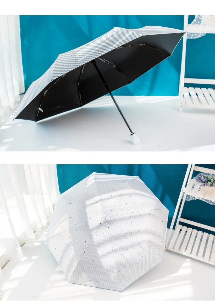 Полностью Автоматический складной зонтик в тонкую полоску, водонепроницаемый двойной черный пластиковый зонтик, ветрозащитный двойной зонтик с коробкой