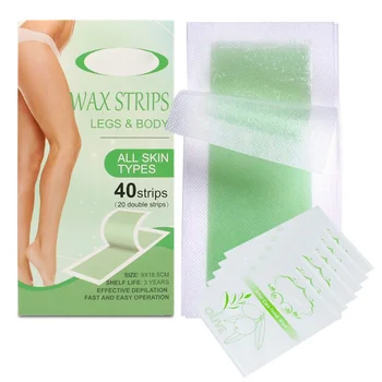 

NEW 20 Pcs/Set Double Side Wax Strips Paper Cera Depilatoria Hot Sale Professional Hair Removal For Leg Body Skin Care