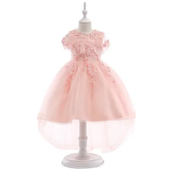 

Puffy Wedding Dress Handmade Beaded Catwalk High-end Shawl Kids Flowers Dresses