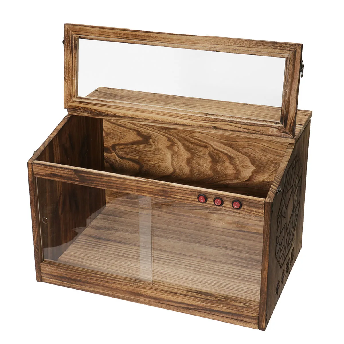

Wooden Terrarium Window Enclosure Cage Lizard Snake Tortoise Tank Lock Vent Pet Reptiles Supplies Tools Container Pet Reptiles