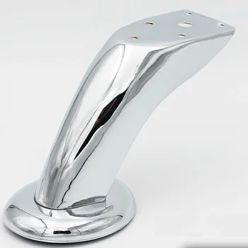 

4Pcs 5" Chrome Metal Sofa Leg Furniture Leg Chairs Cabinet Wardrobe Mat