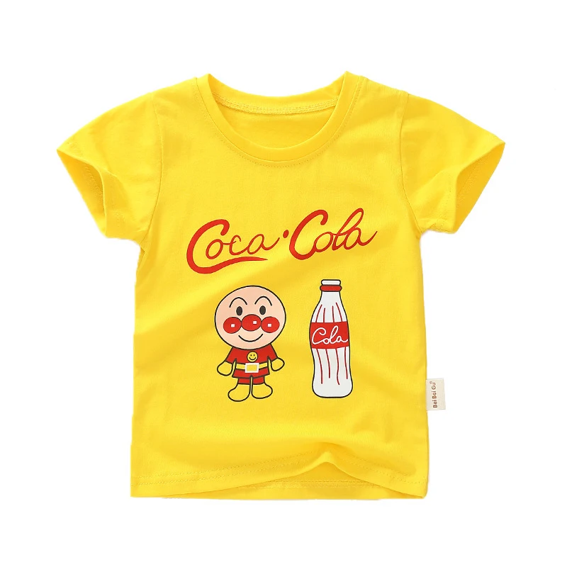 Новая детская футболка на лето, детские футболки с рисунком пива для маленьких мальчиков и девочек, хлопковые футболки, топы для малышей 18 мес.-8 лет, футболки - Цвет: Yellow-Cola
