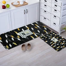 Мраморный черный и золотой Коврик для двери, входная горка, ванная комната, спальня, кухонный дверной коврик