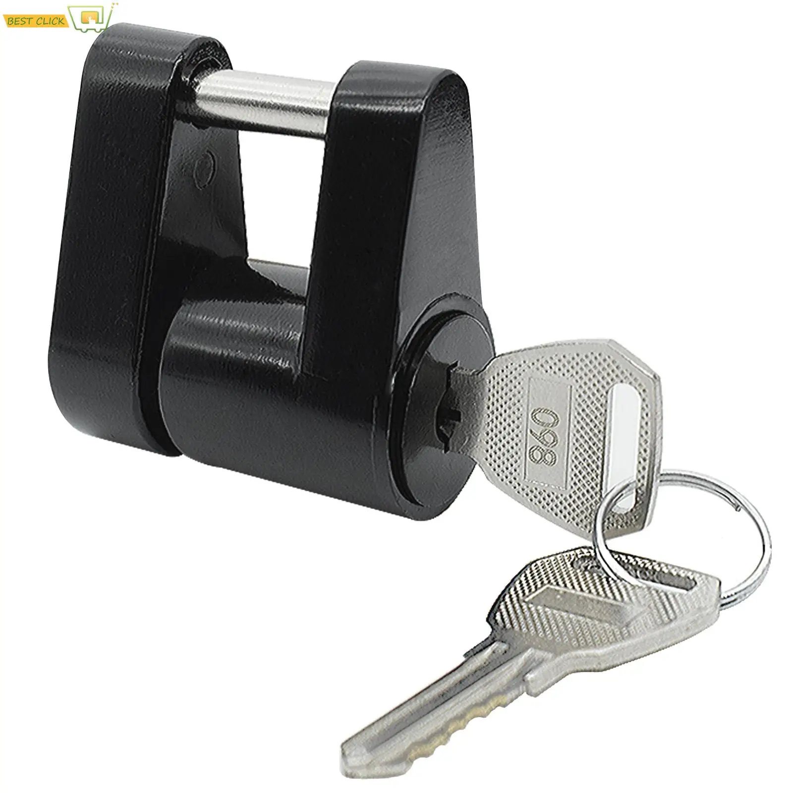 Trailer Hitch Coupler Lock HeavyDuty Hook Lock Antitheft Durable Trailer Coupler Padlock