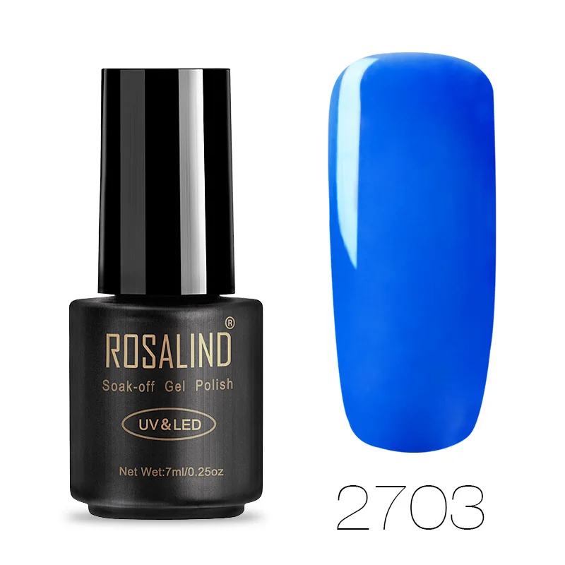 2703 Гель-лак для ногтей ROSALIND УФ-основа под лак гибридные Лаки Vernis Полупостоянный гель лак для маникюра ногтей - Цвет: 2703