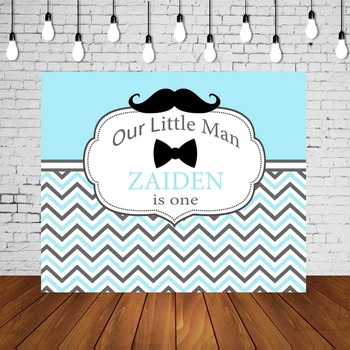 

Little Man Birthday Party Backdrop Moustache Bow Tie Hat Banner Cake Table Decoration Banner Photo Background Studio Posters