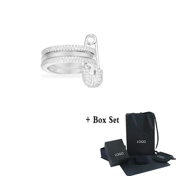 

Fashion Moroccan Jewelry New Safety Pin Ring White Gold Exquisite Safety Pin Decoration Women Romantic Jewelry Gifts