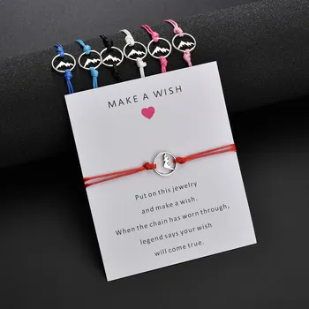 

20pcs/lot Silver Color Mountain Charms Adjustable Bracelets for Women Men Kids Wax String Yoga Bracelet Wristband Jewelry Gift