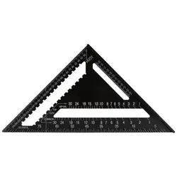 7 дюймов Алюминий стиральная машина с черным оксидом Треугольная пластина 90 градусов 45 градусов треугольная линейка правый угол линейка 0,1