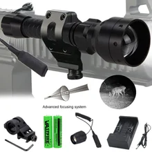 T50 IR850 масштабируемый Регулируемый тактический светодиодный светильник-вспышка USB мощный фонарь 18650 аккумулятор водонепроницаемый охотничий светильник Ночной светильник Visio