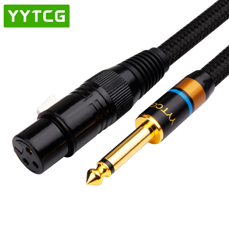 Кабель для микрофона YYTCG с разъемом XLR мама и штекером 6 35/6 5 мм (1/4 дюйма)