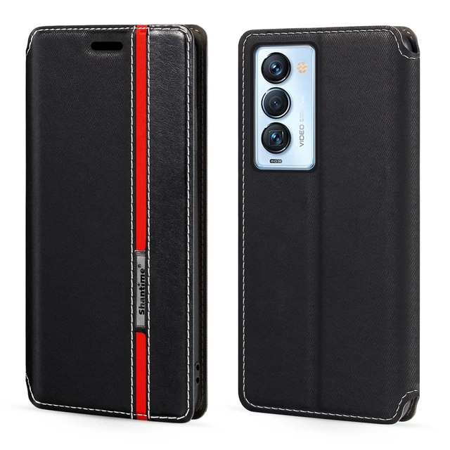  Shantime Funda para Xiaomi 12 Lite, funda de cuero de