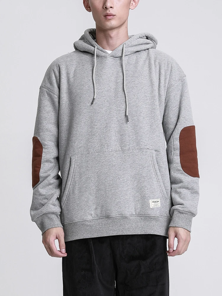 OSCN7 High Street Casual Fleece Hoodies Men Winter Plus Size Streetwear Harajuku Oversize Hooded Sweatshirt Mens 6A035