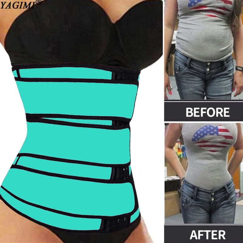 YAGIMI 3 тренировочный пояс корсет из неопрена сауна пот похудения Body Shaper Для женщин