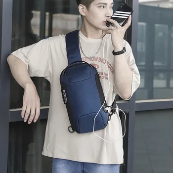 

Men's Functional Sports Car Chest Bag Shoulder Bag Messenger Password Lock Anti-theft Waterproof Backpack