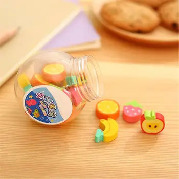 

20 pcs/lot Mini Kawaii Cartoon Animal Eraser Cute Creative Fruit Rubber Eraser