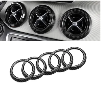 

For Mercedes A Class 2013- GLA 2015- CLA 2014- Car Stickers Interior ABS Front Air Outlet Decoraction Rings