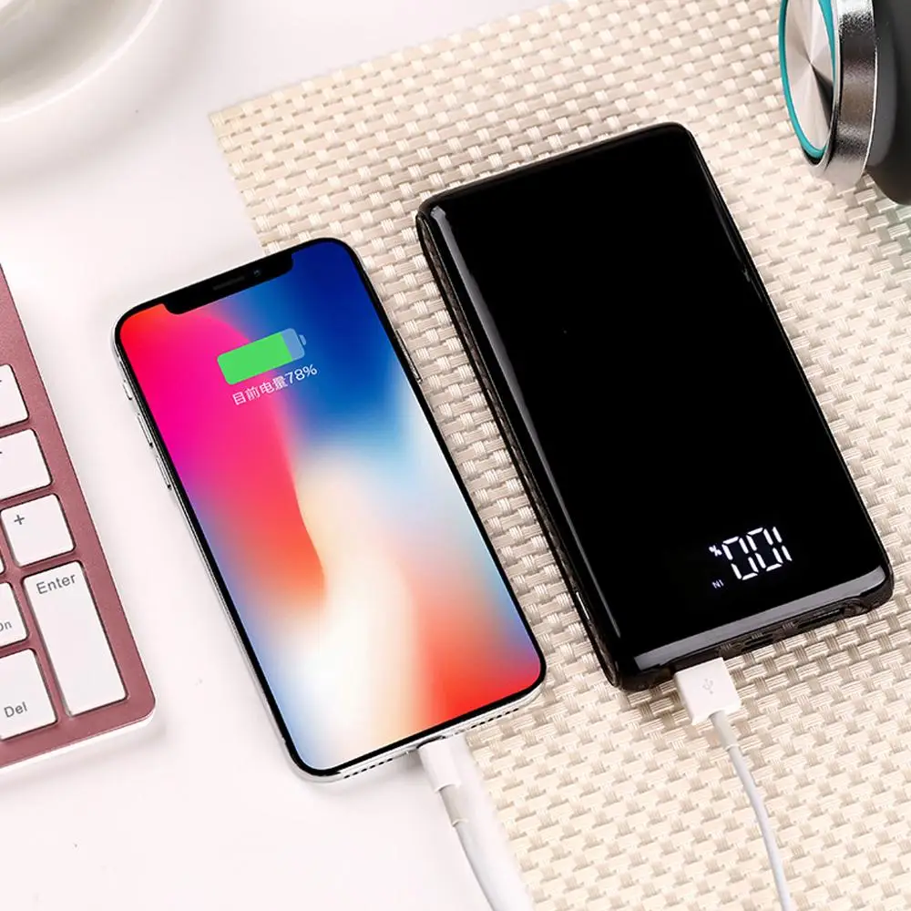 

(No Battery)Dual USB Output 6x 18650 Battery DIY Power Bank Box Holder Case For Mobile Phone Tablet PC