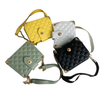 

2020 Women Fashion Rivet Crossbody Solid Color Bags Chain Shoulder Bags for Party Work