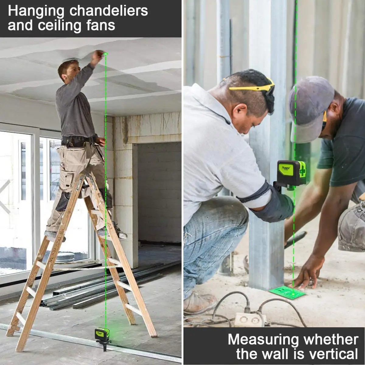 9300G 3 Point Laser Self leveling Green Beam Laser Level with Plumb Spots for So