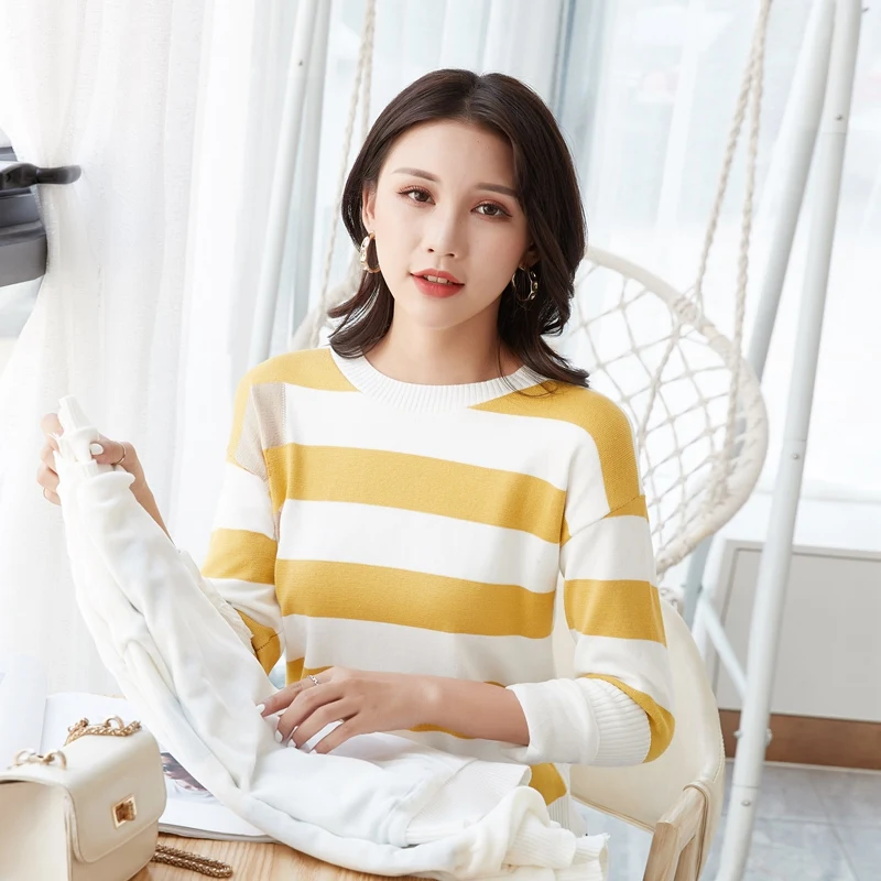 Autumn Winter Plus Velvet Thick Sweater Women, Loose Casual Bottoming Sweater, Pink Striped Turtleneck Top Womens Winter Coats Autumn Winter Plus Velvet Thick Sweater Women, Loose Casual Bottoming Sweater, Pink Striped Turtleneck Top Womens Winter Coats
