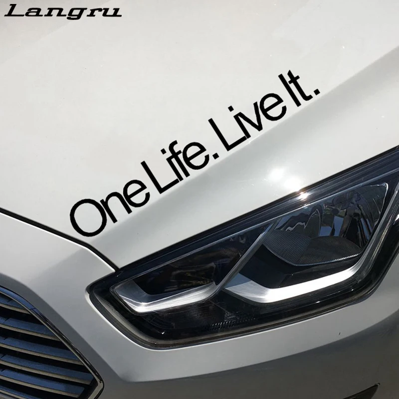 Виниловая наклейка Langru One Life Live It забавные аксессуары для автомобиля Jdm|Наклейки